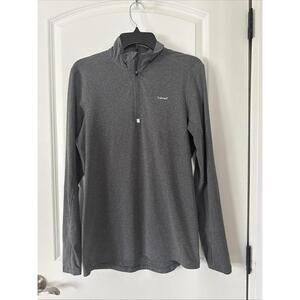 Men’s Hind Running 1/4 Zip Gray Athletic Pullover Top Size Small